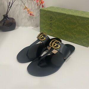 Gucci Women's Black Sandals Size 8